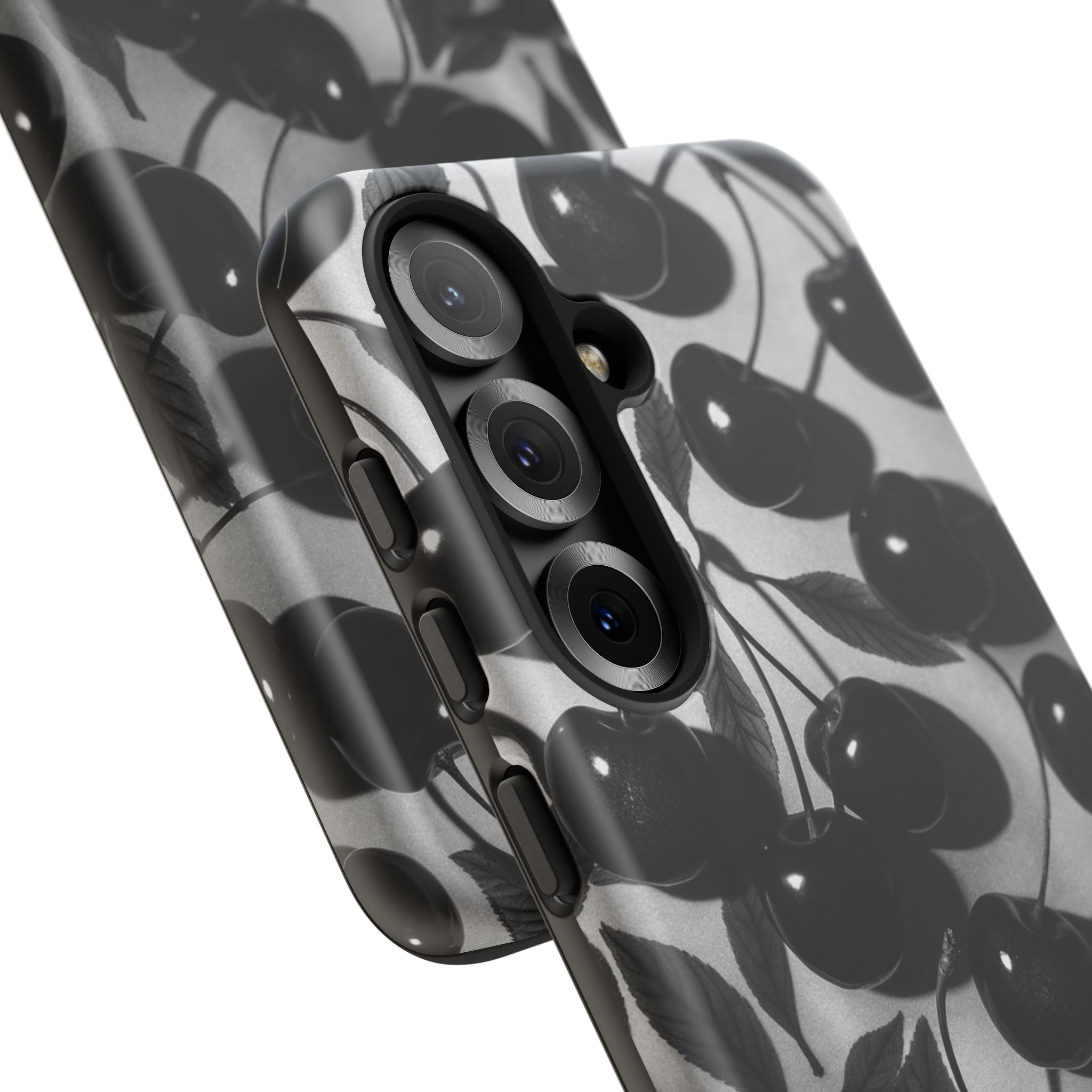 Black Cherry Print Tough Phone Cases (Minimal)