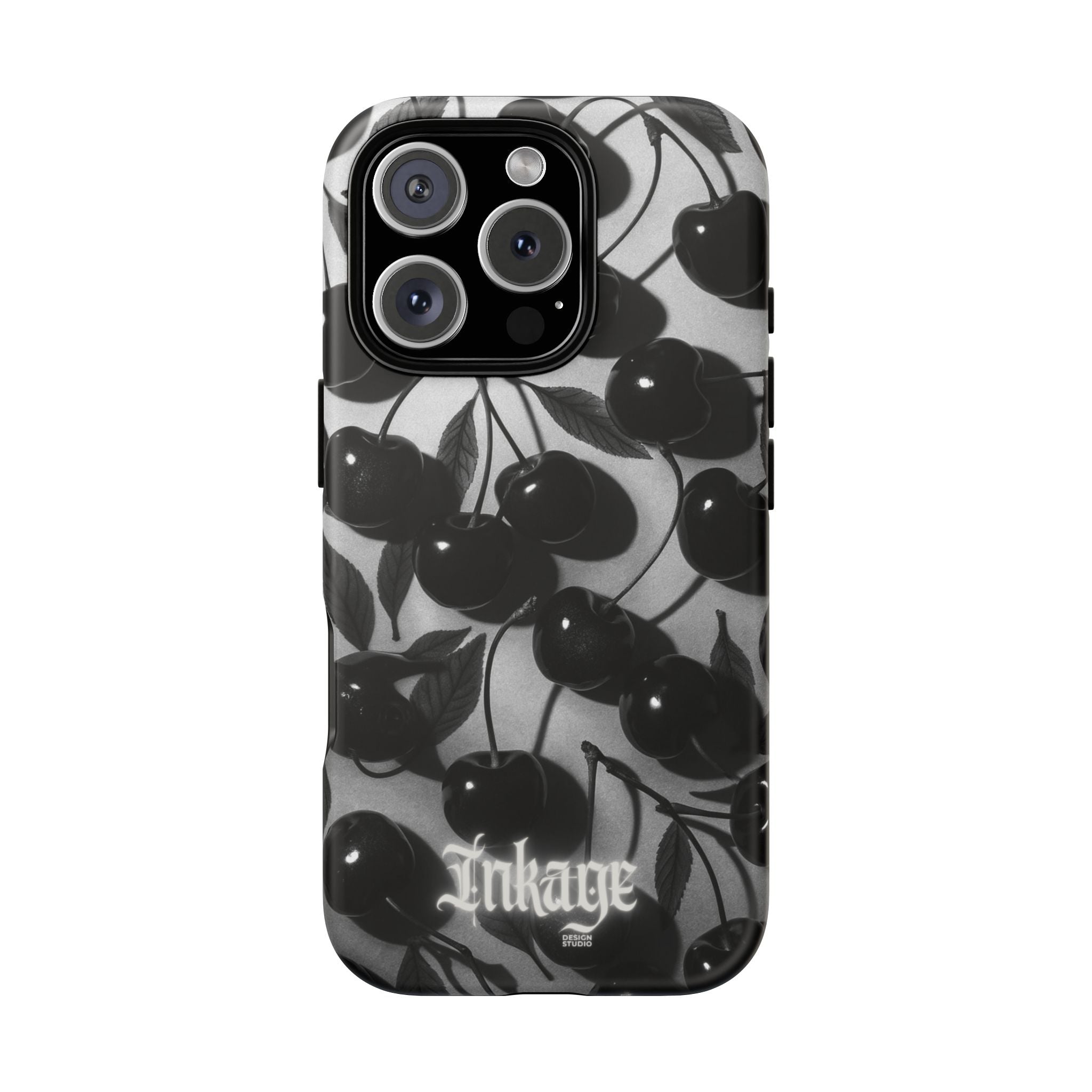Black Cherry Print Tough Phone Cases (Minimal)