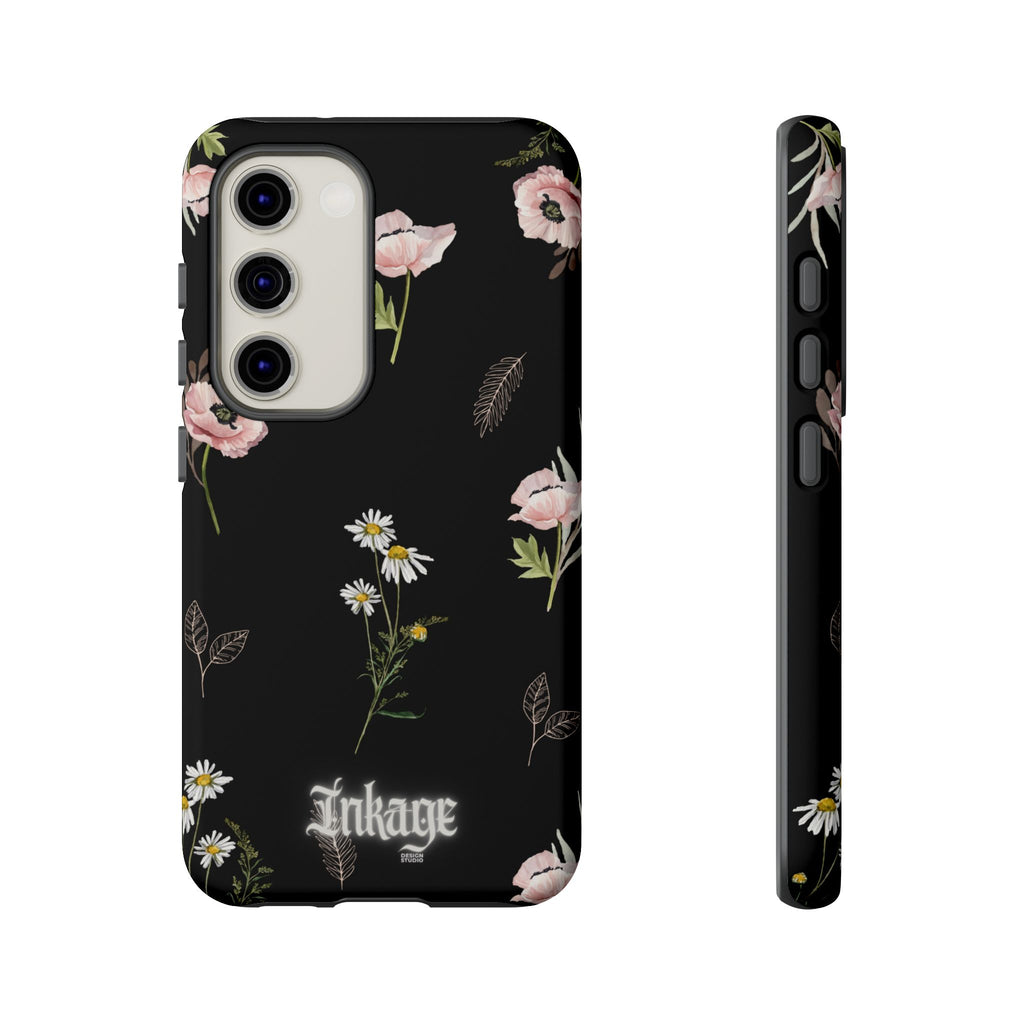 Elegant Black Florals Tough Phone Cases (Minimal)