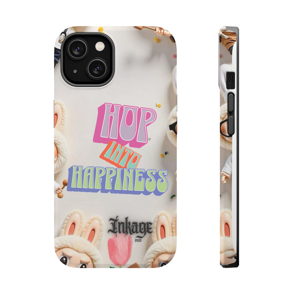 "Hop Into Happiness" Quote Magnetic Phone Case (Animation)