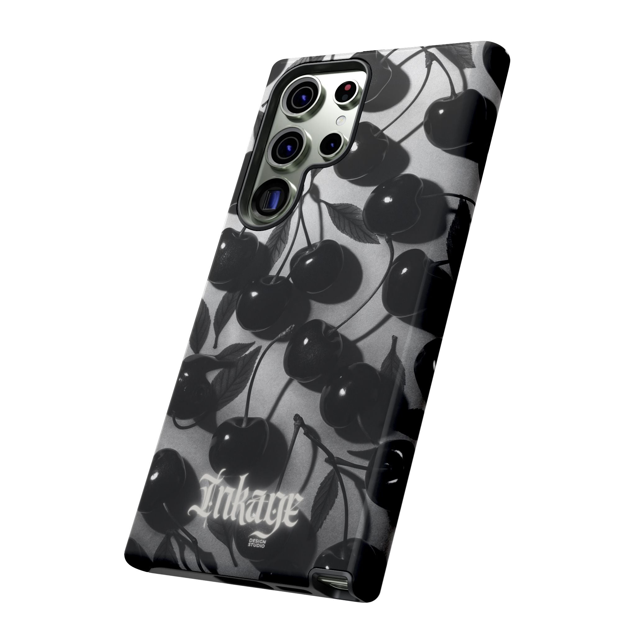 Black Cherry Print Tough Phone Cases (Minimal)