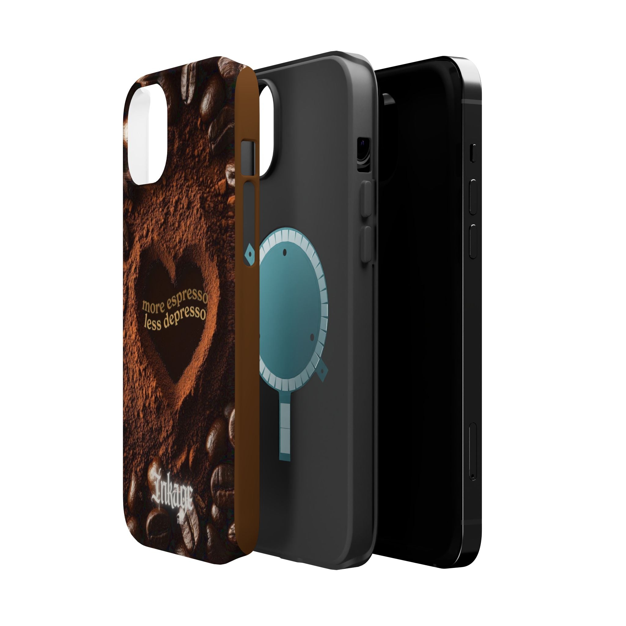 "More Espresso Less Depresso" Magnetic Phone Cases (Quote)