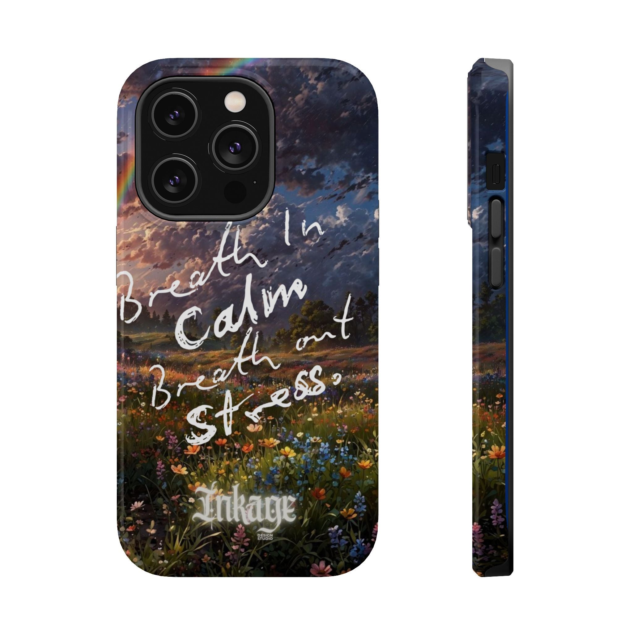 "Breath in Calm Breath out Stress" Quote Magnetic Phone Cases