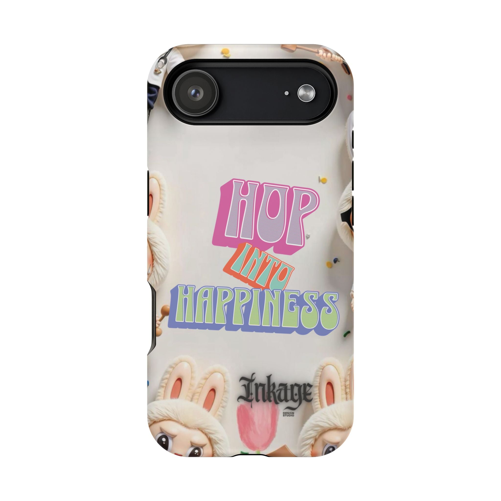 "Hop Into Happiness" Quote Magnetic Phone Case (Animation)