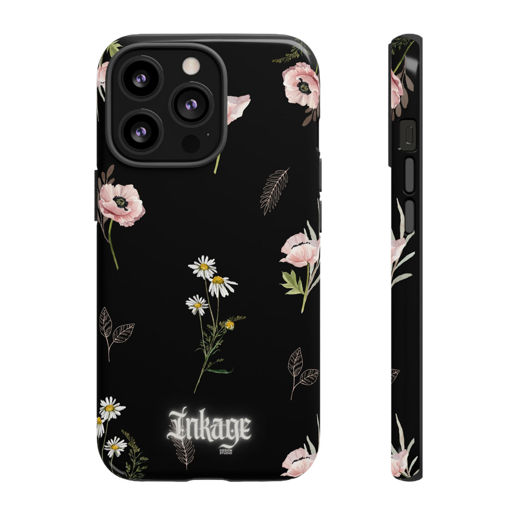 Elegant Black Florals Tough Phone Cases (Minimal)