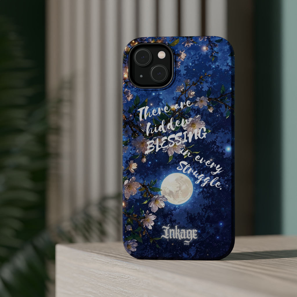 “Moonlit Blessing” Magnetic Phone Cases (Quote)