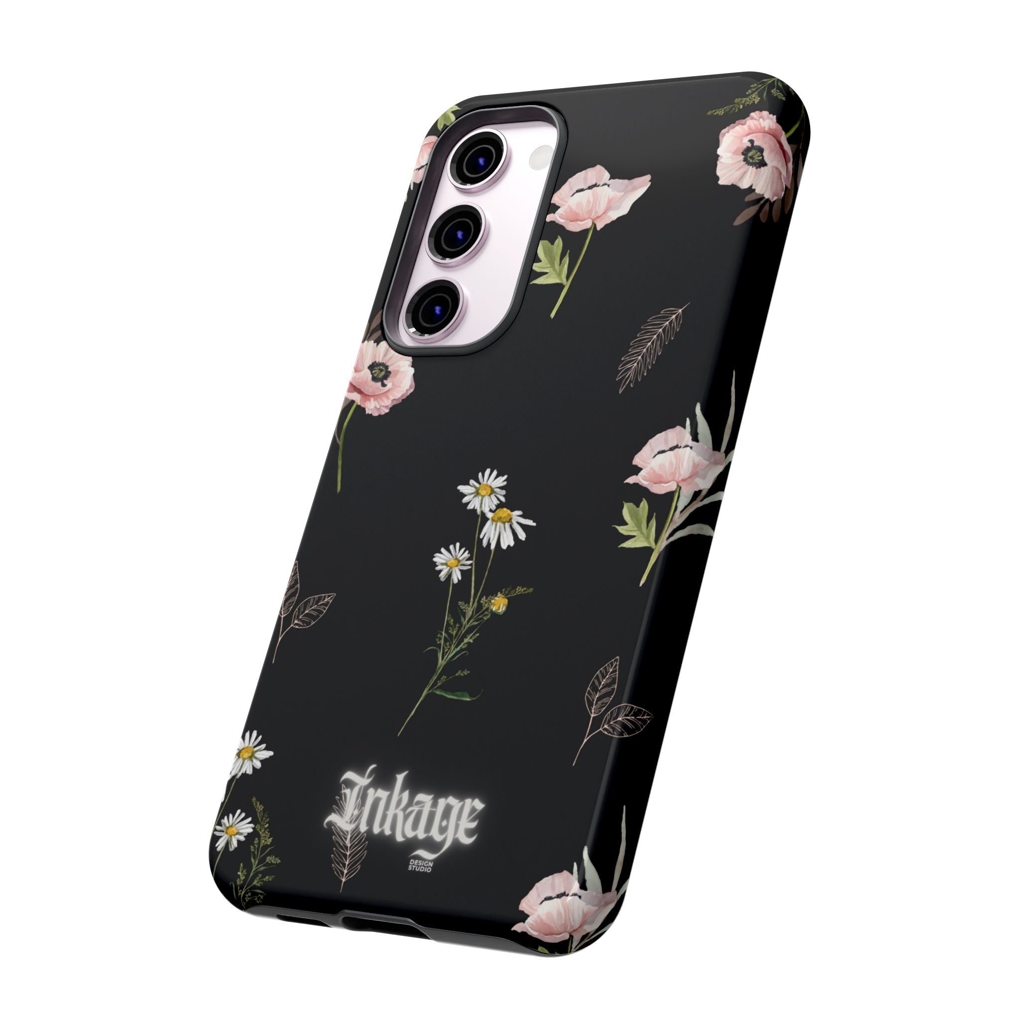 Elegant Black Florals Tough Phone Cases (Minimal)