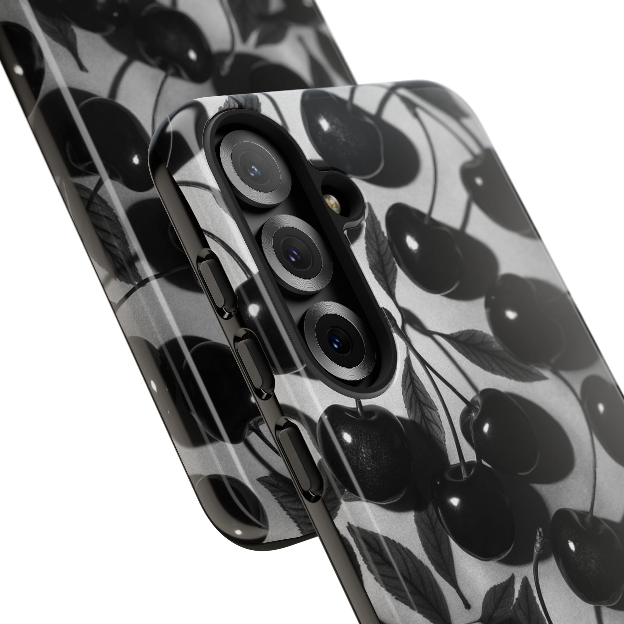 Black Cherry Print Tough Phone Cases (Minimal)