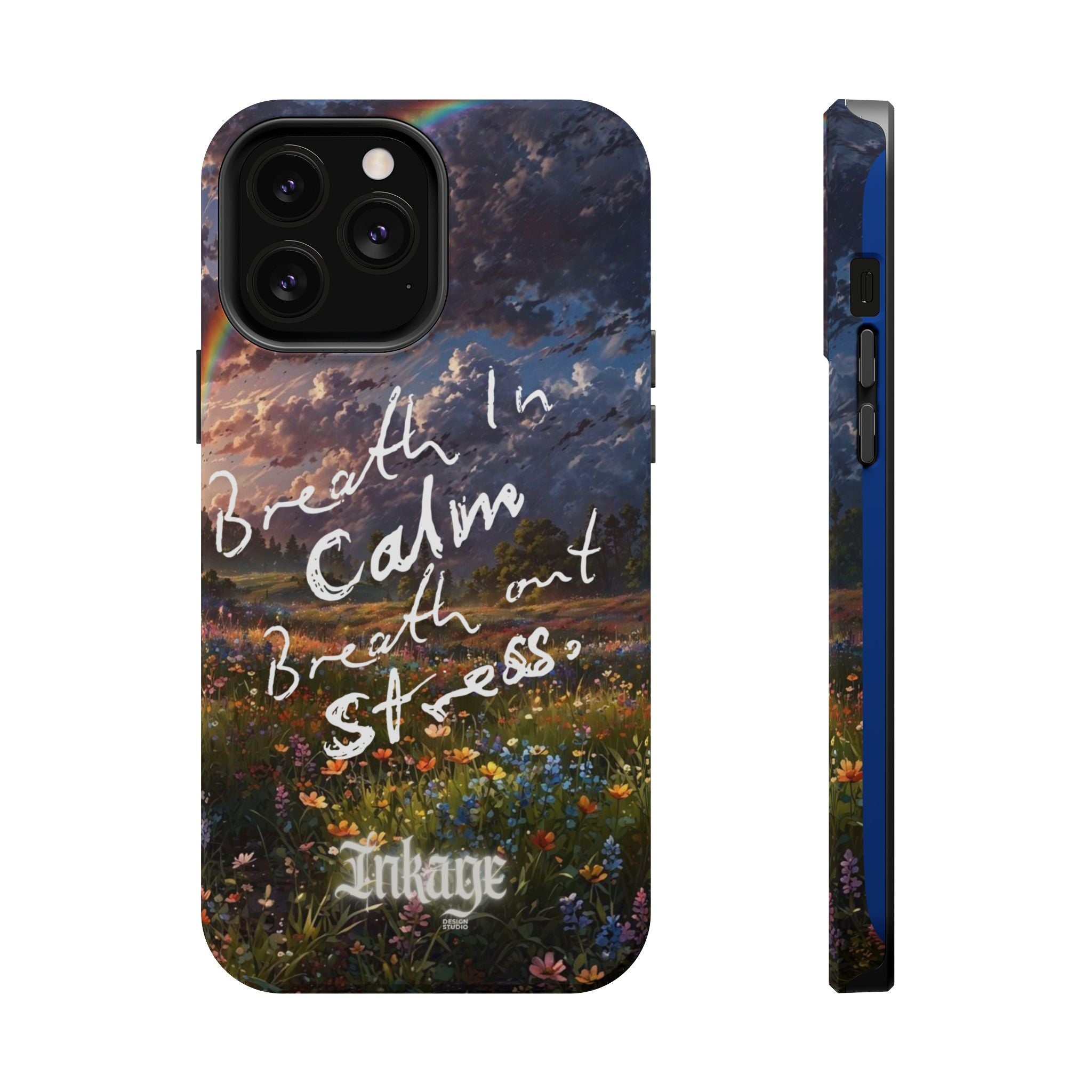 "Breath in Calm Breath out Stress" Quote Magnetic Phone Cases