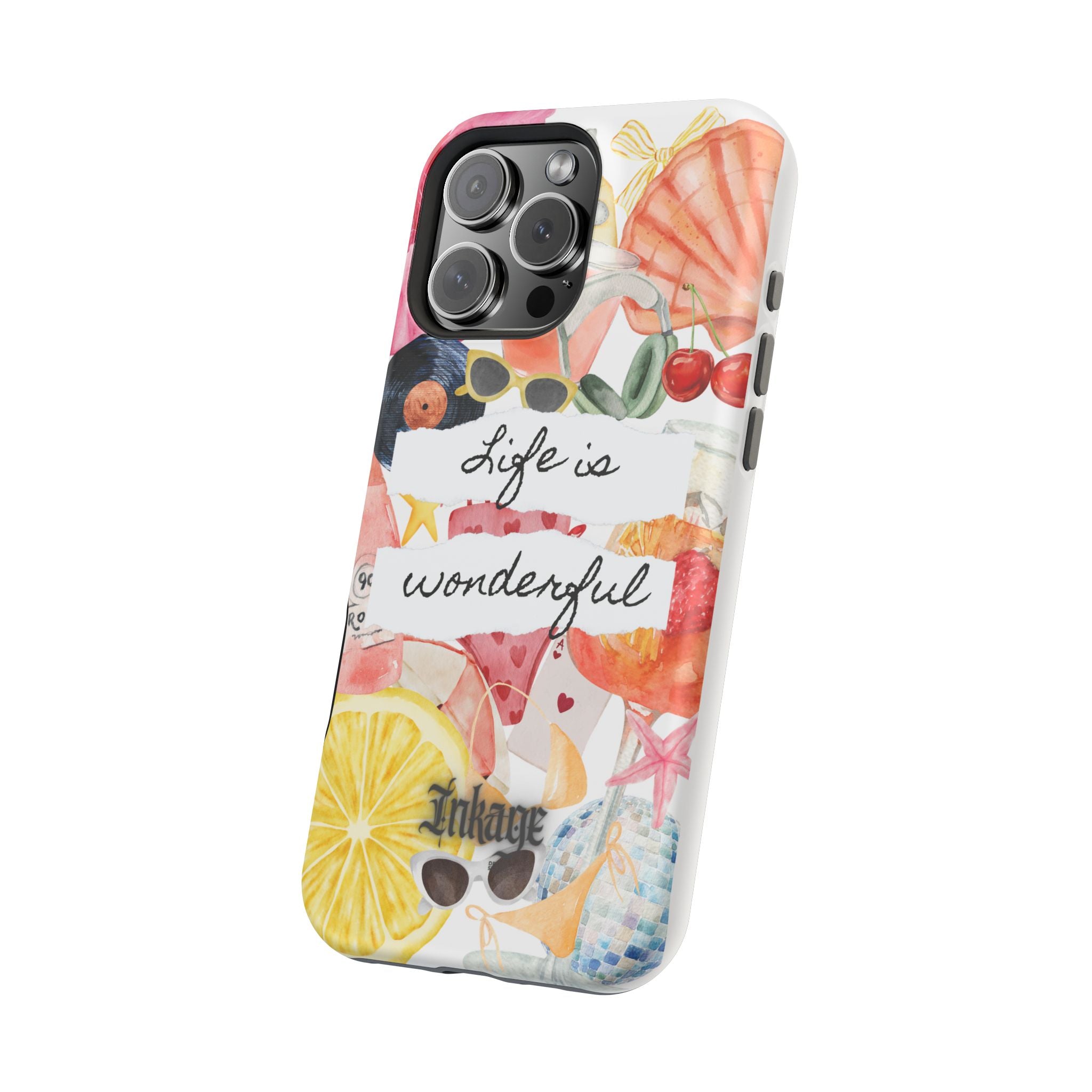 "Life is Wonderful" Quote Magnetic Phone Cases (Quote)