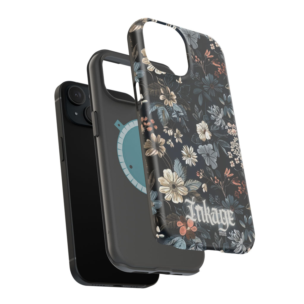 Black Florals Magnetic Phone Cases (Minimal)