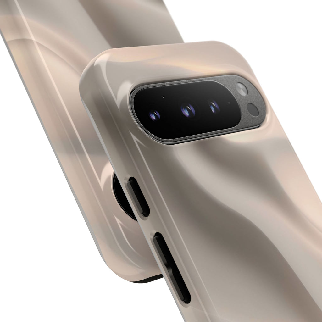 Beige Wavy Flow Tough Phone Case (Minimal)