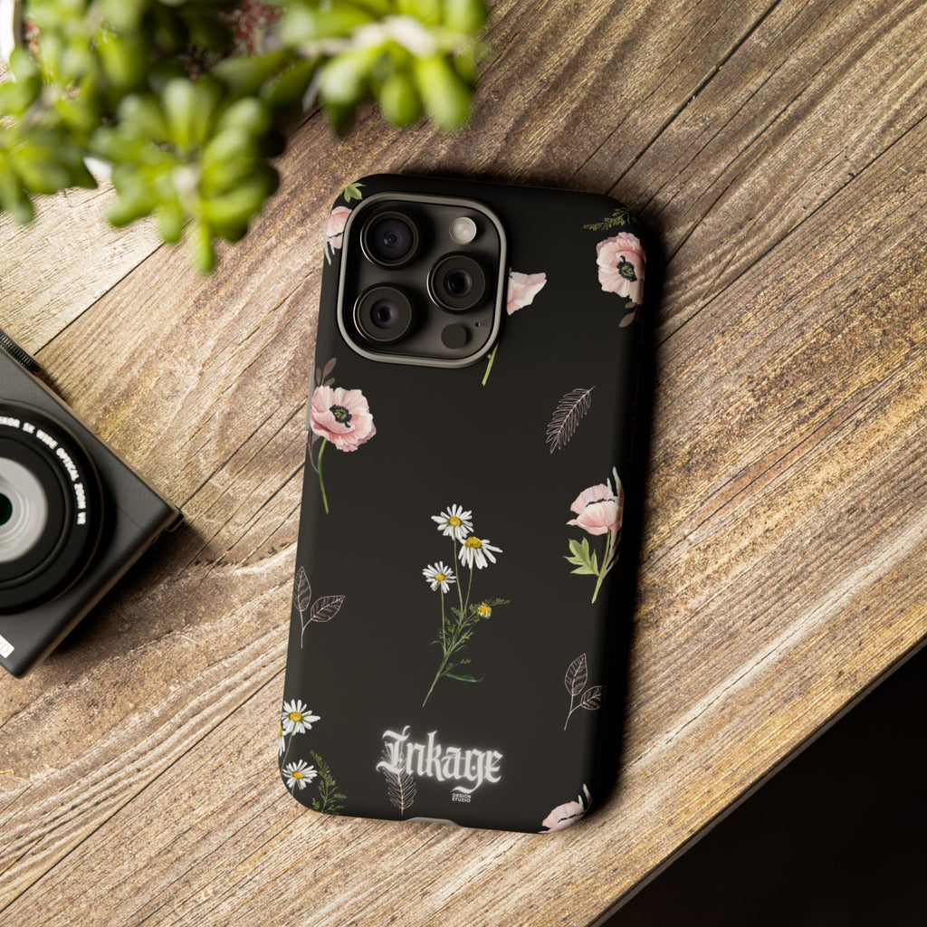 Elegant Black Florals Tough Phone Cases (Minimal)