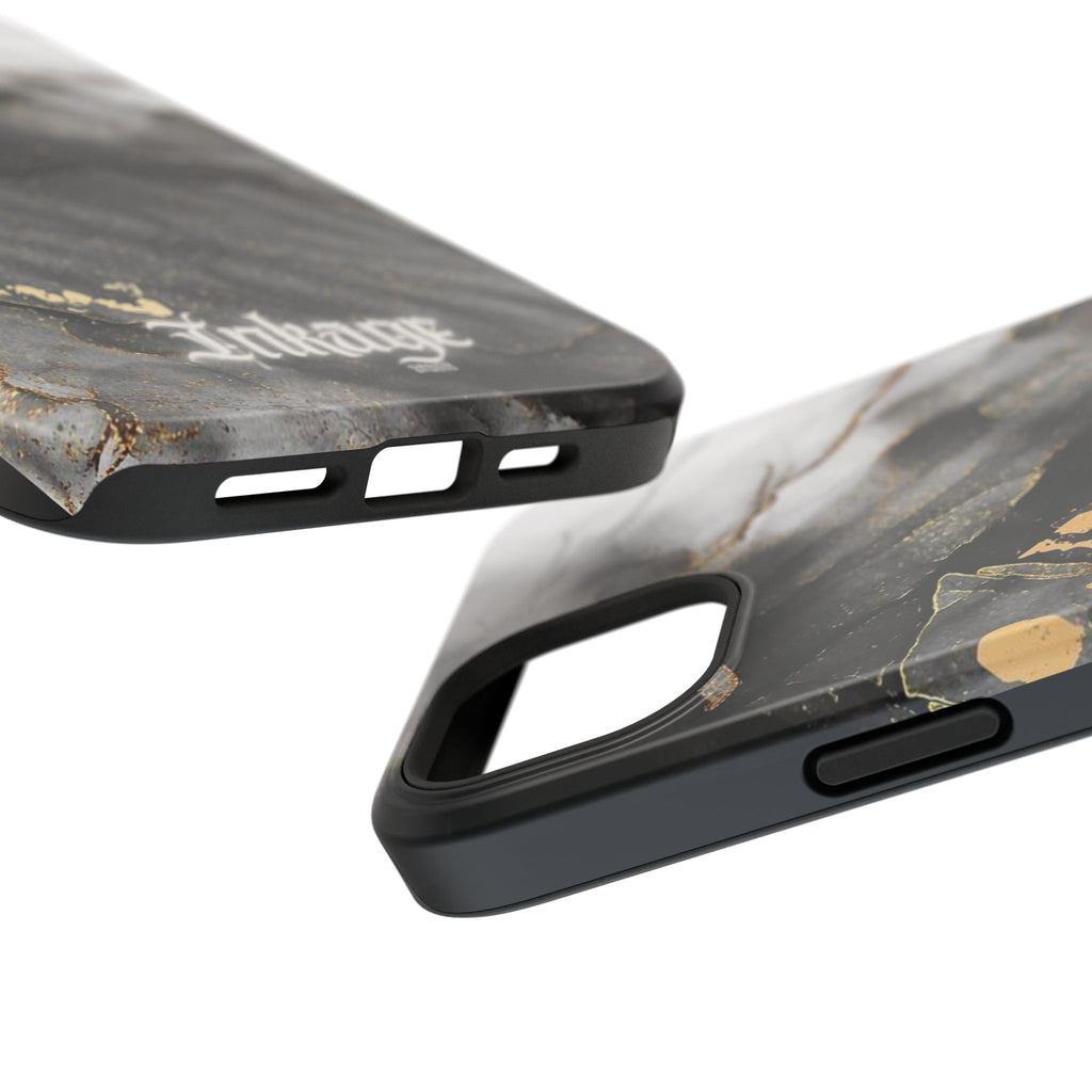 White Noir Marble Gold Foil Magnetic Phone Cases (Minimal)