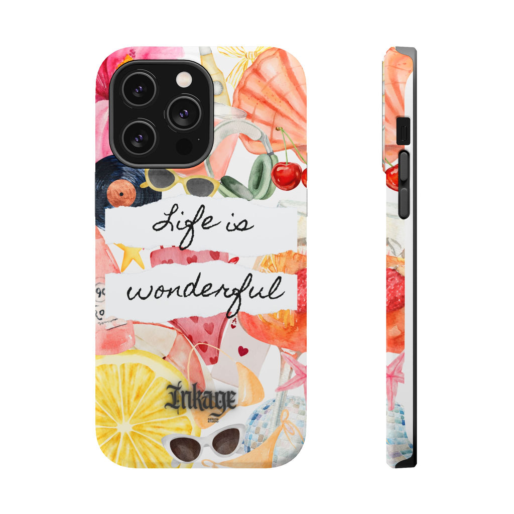 "Life is Wonderful" Quote Magnetic Phone Cases