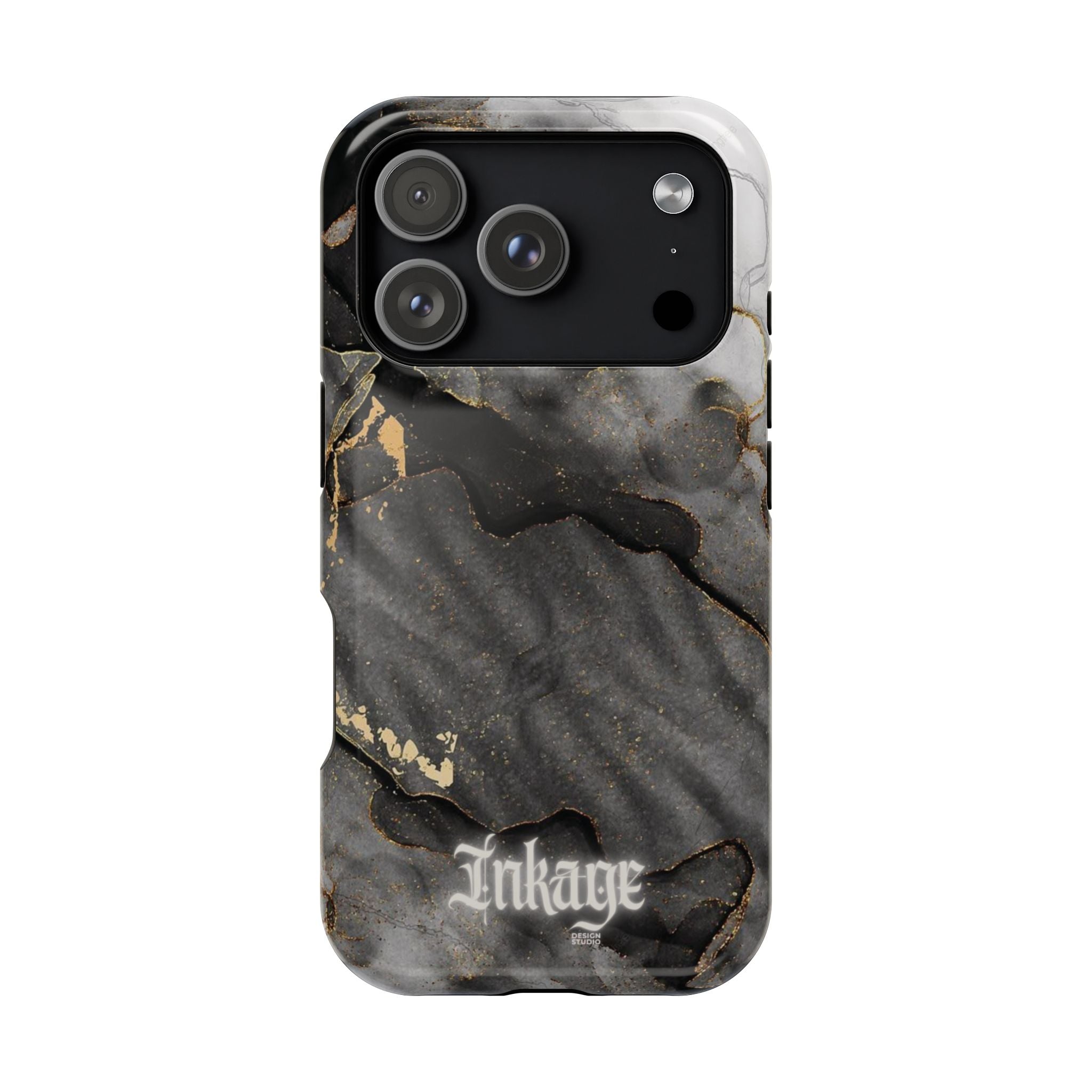 White Noir Marble Gold Foil Magnetic Phone Cases