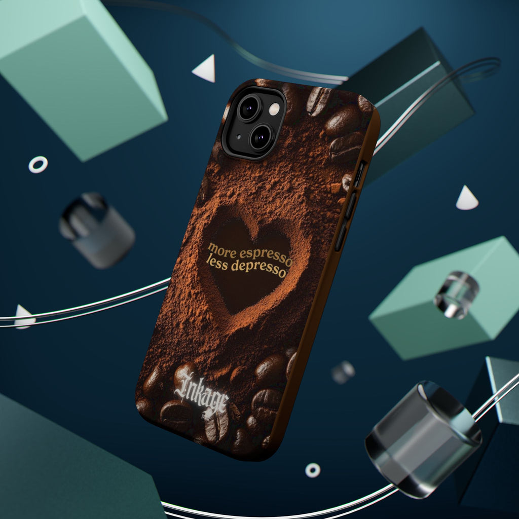 "More Espresso Less Depresso" Magnetic Phone Cases (Quote)