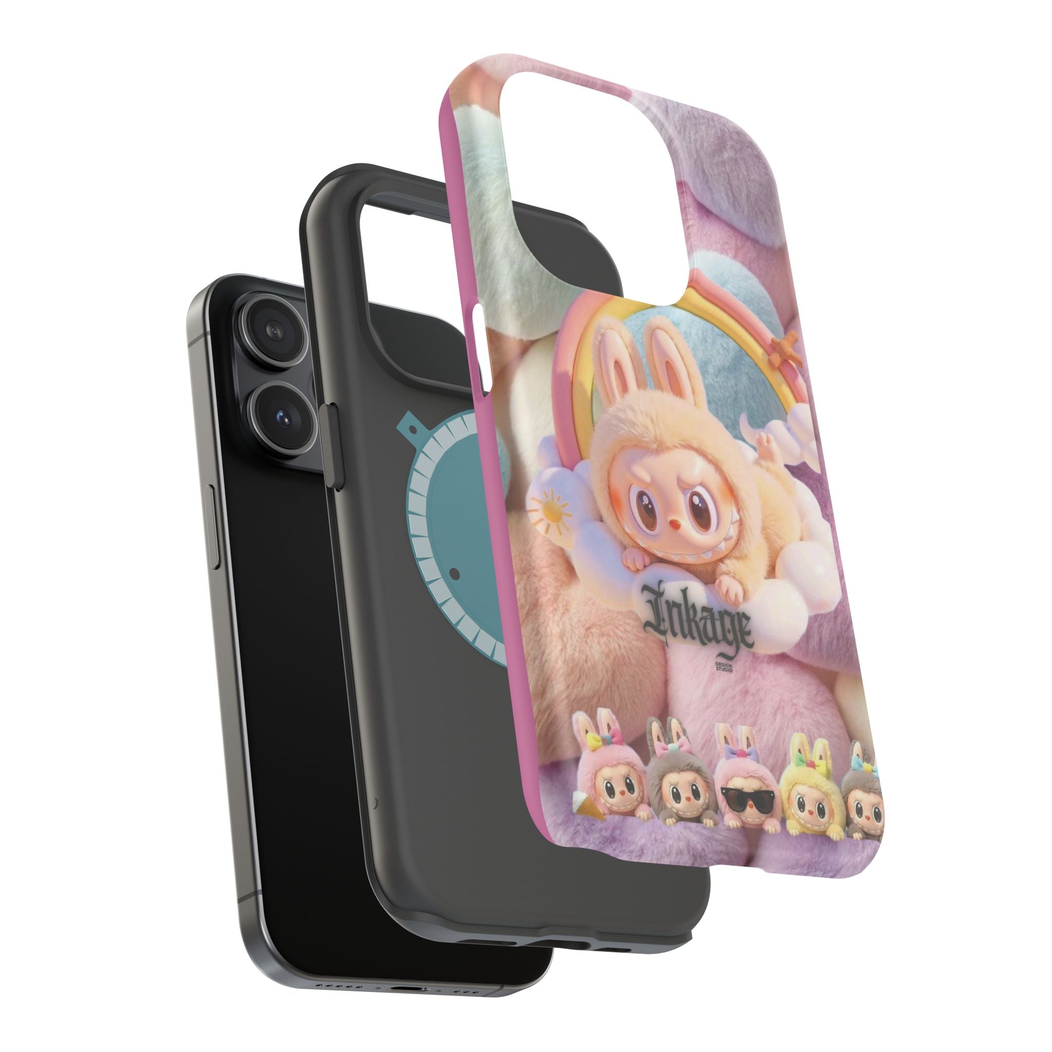 Pastel Rainbow Labubu Magnetic Phone Cases(Animation)