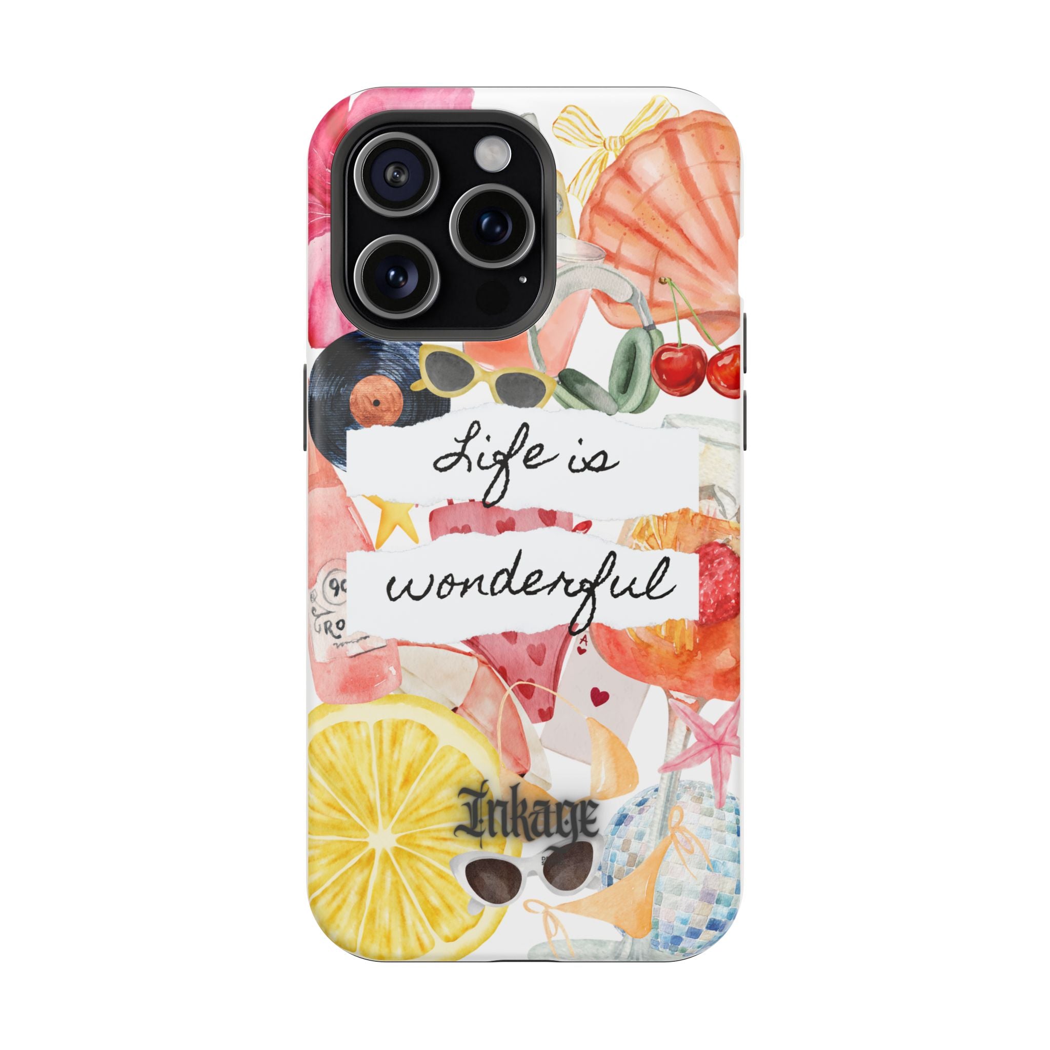 "Life is Wonderful" Quote Magnetic Phone Cases (Quote)