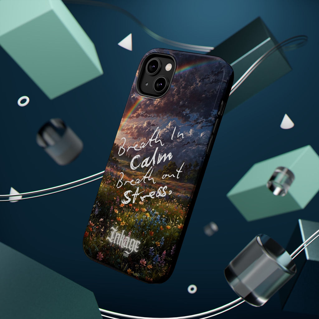 "Breath in Calm Breath out Stress" Magnetic Phone Cases (Quote)