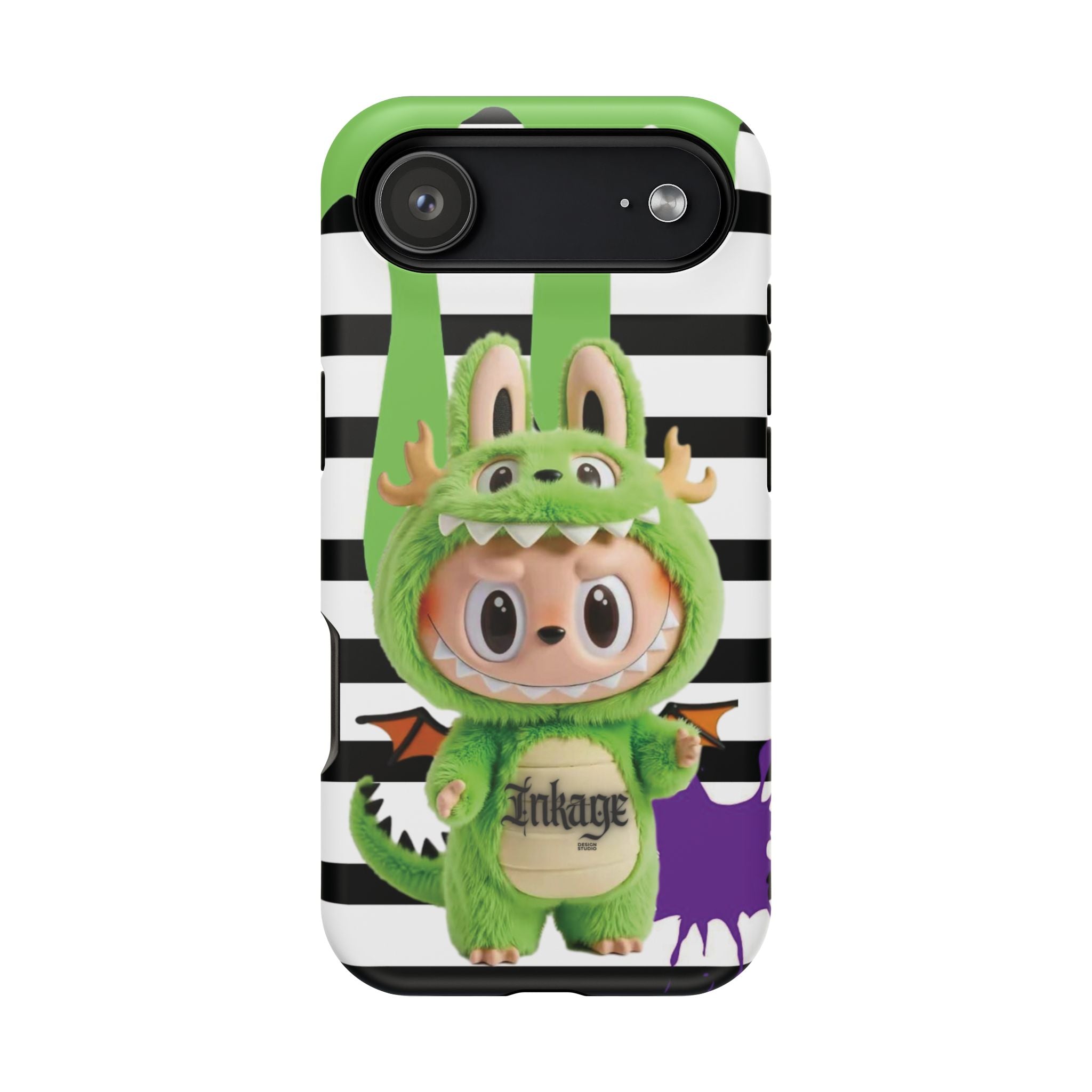 Greenie Labubu Spooky Magnetic Phone Case (Animation)