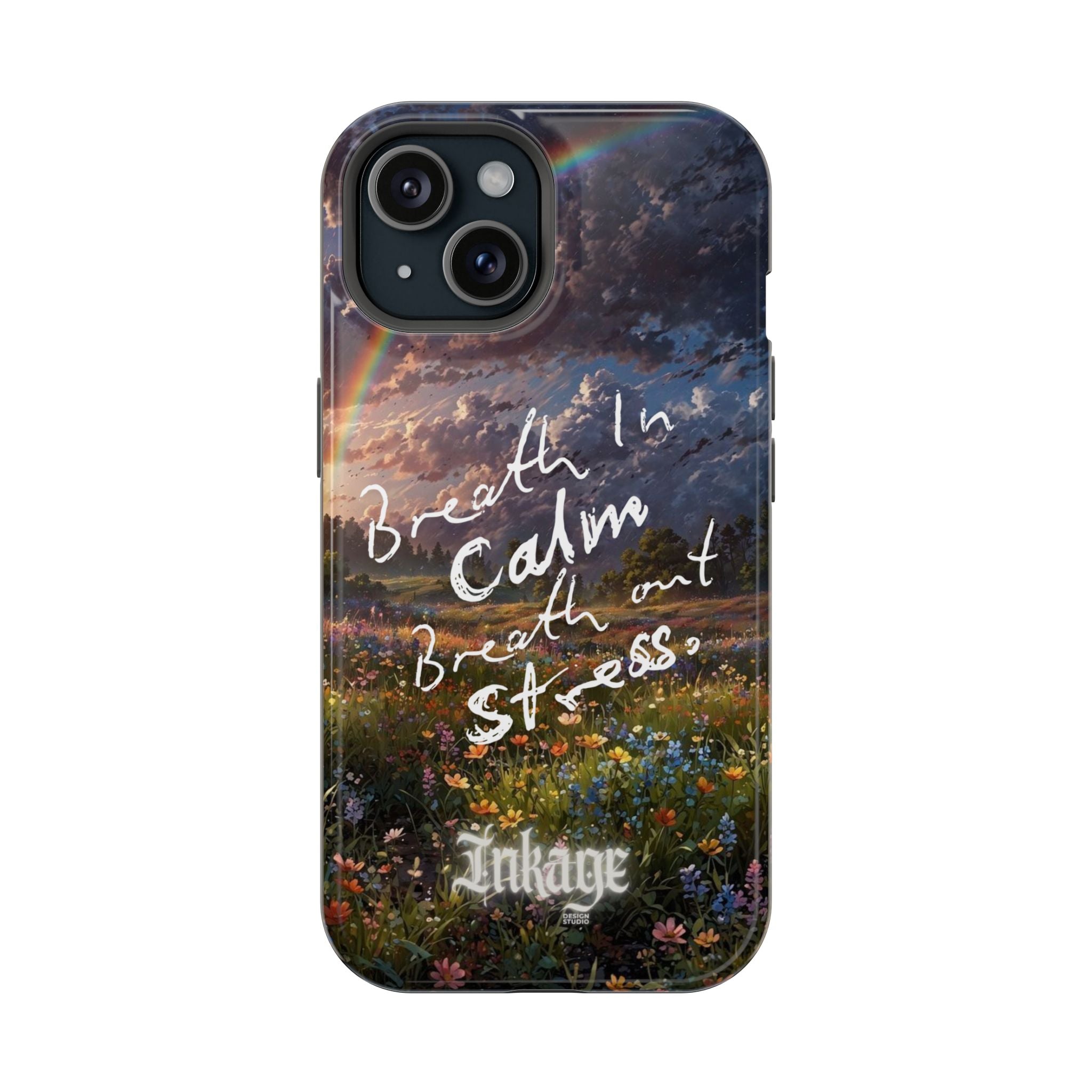 "Breath in Calm Breath out Stress" Magnetic Phone Cases (Quote)