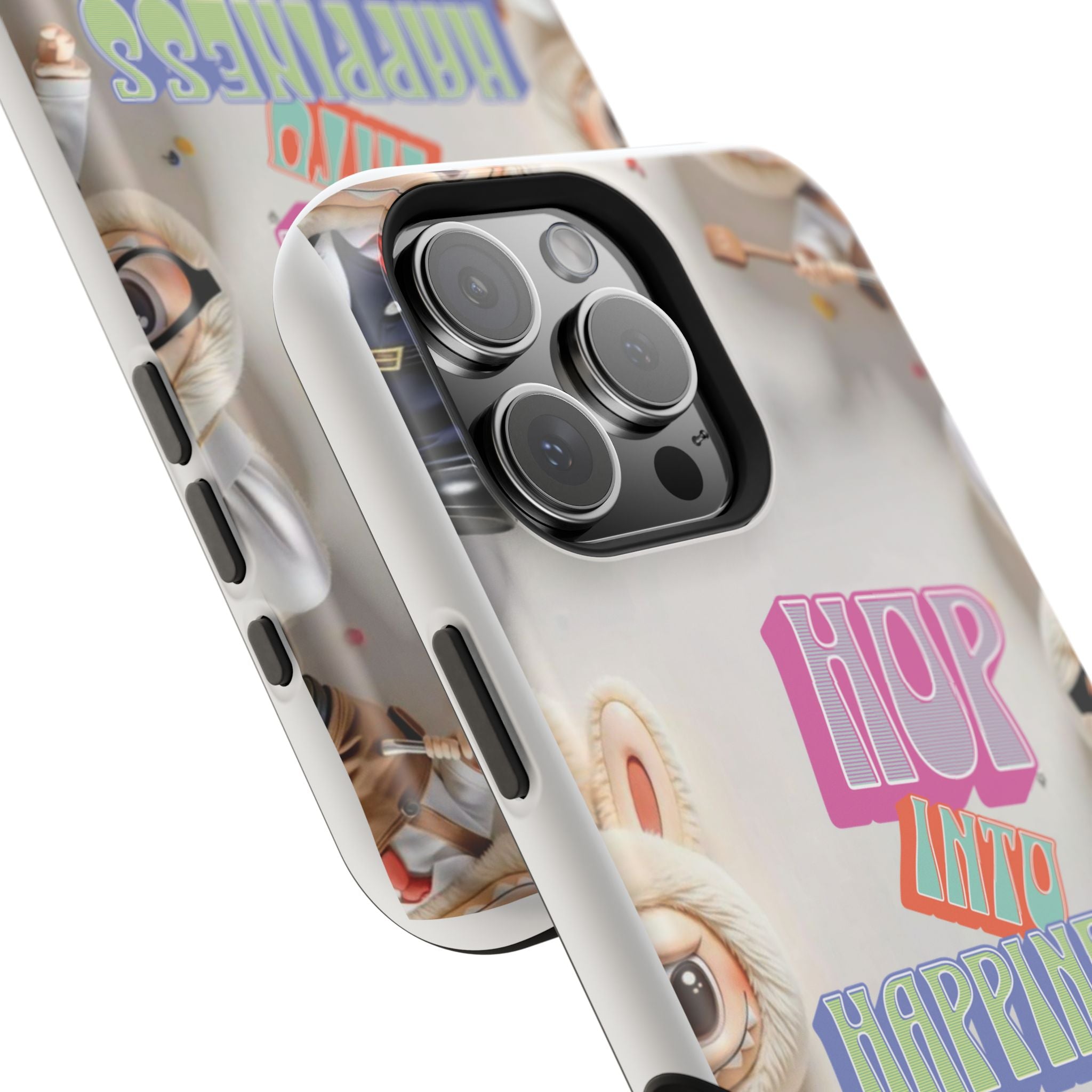 "Hop Into Happiness" Quote Magnetic Phone Case (Animation)