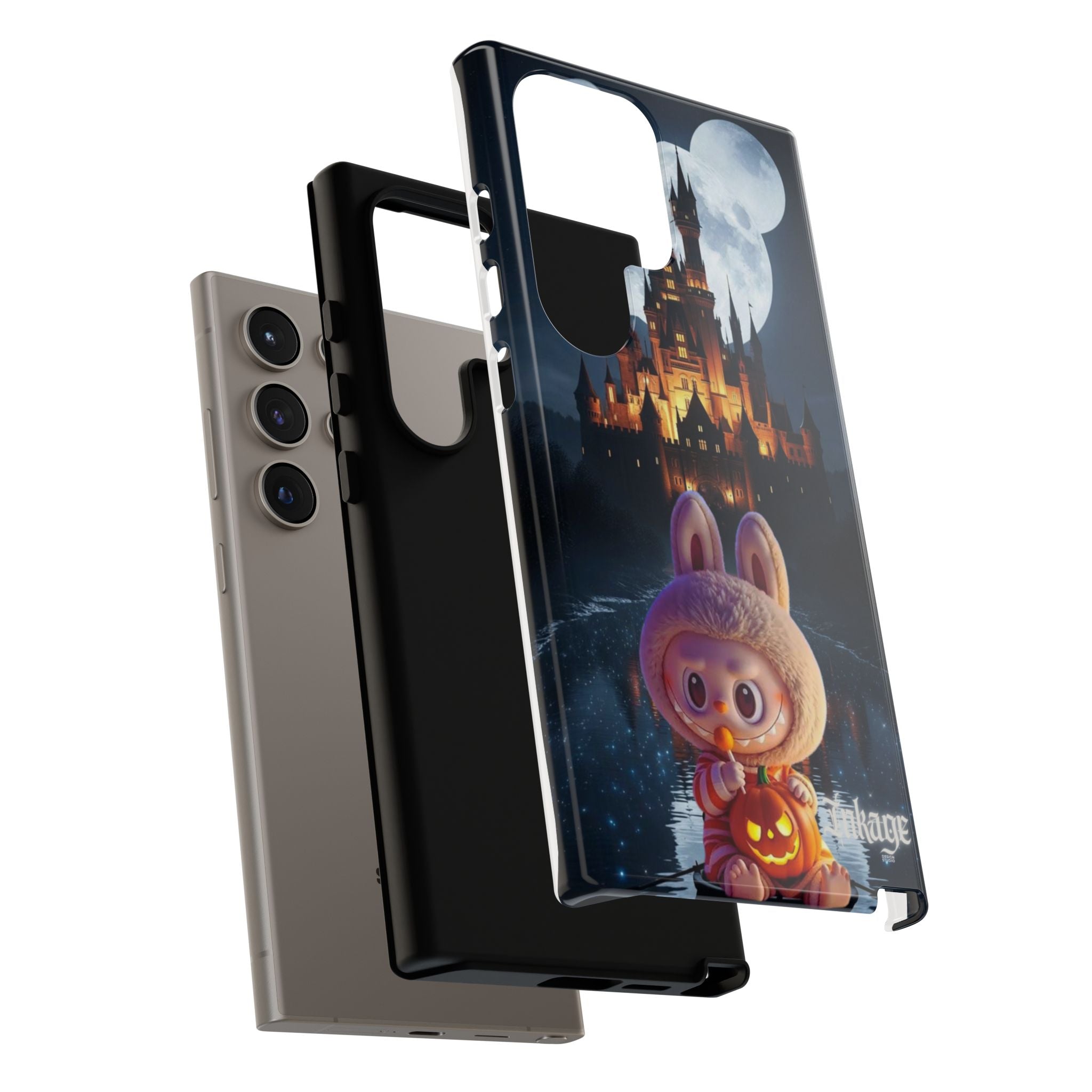 Labubu Halloween On Disney Boat Tough Phone Cases (Season, Animation)