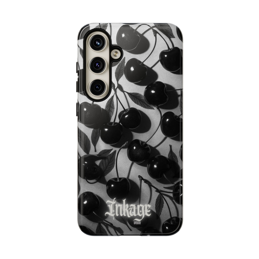 Black Cherry Print Tough Phone Cases (Minimal)