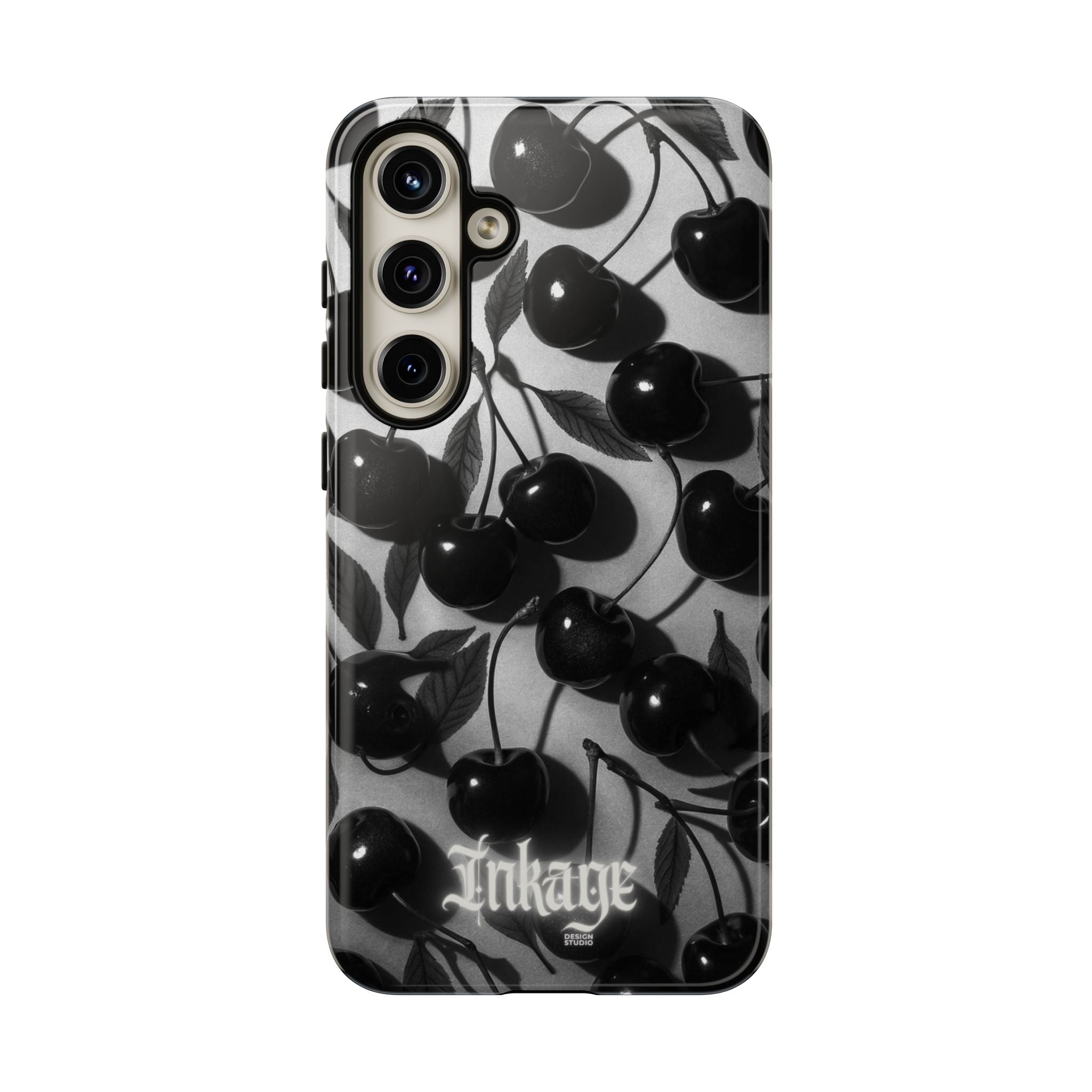 Black Cherry Print Tough Phone Cases (Minimal)