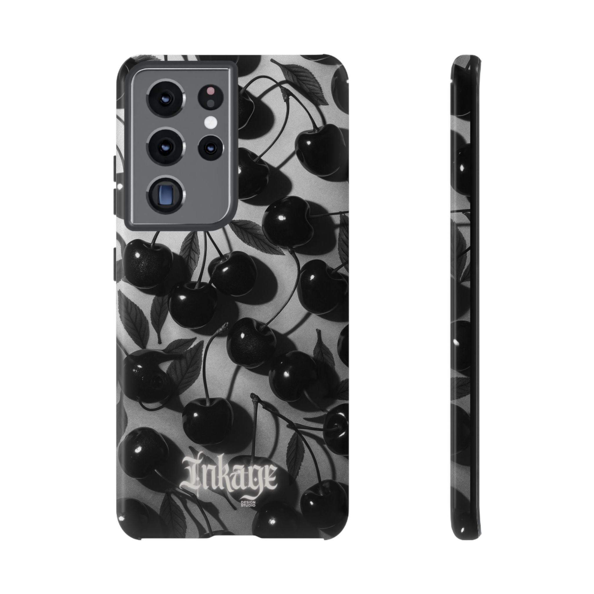 Black Cherry Print Tough Phone Cases (Minimal)
