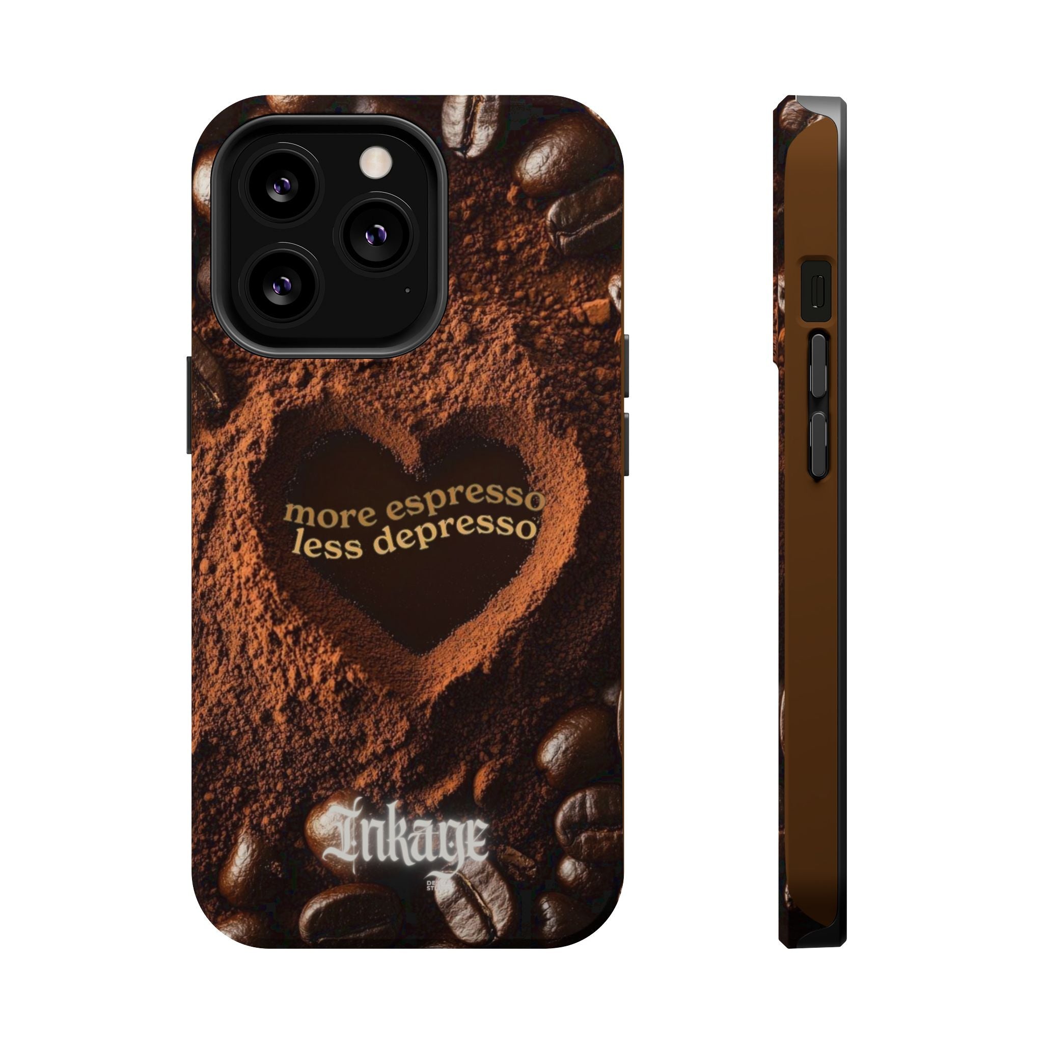 "More Espresso Less Depresso" Magnetic Phone Cases (Quote)
