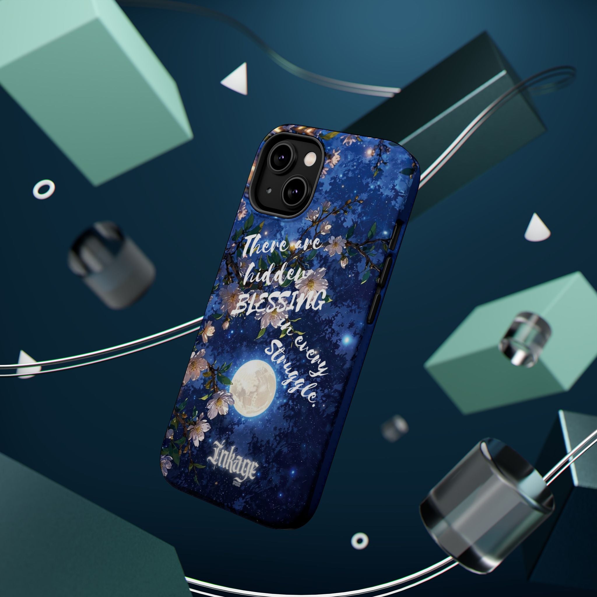 “Moonlit Blessing” Magnetic Phone Cases (Quote)