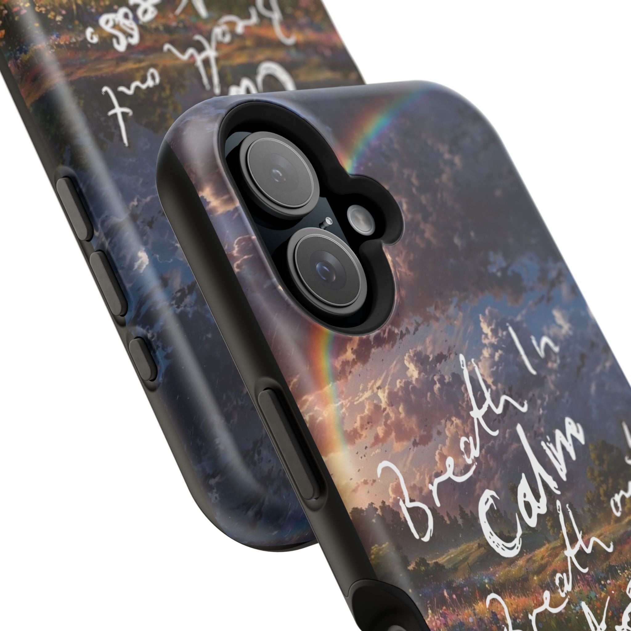 "Breath in Calm Breath out Stress" Magnetic Phone Cases (Quote)