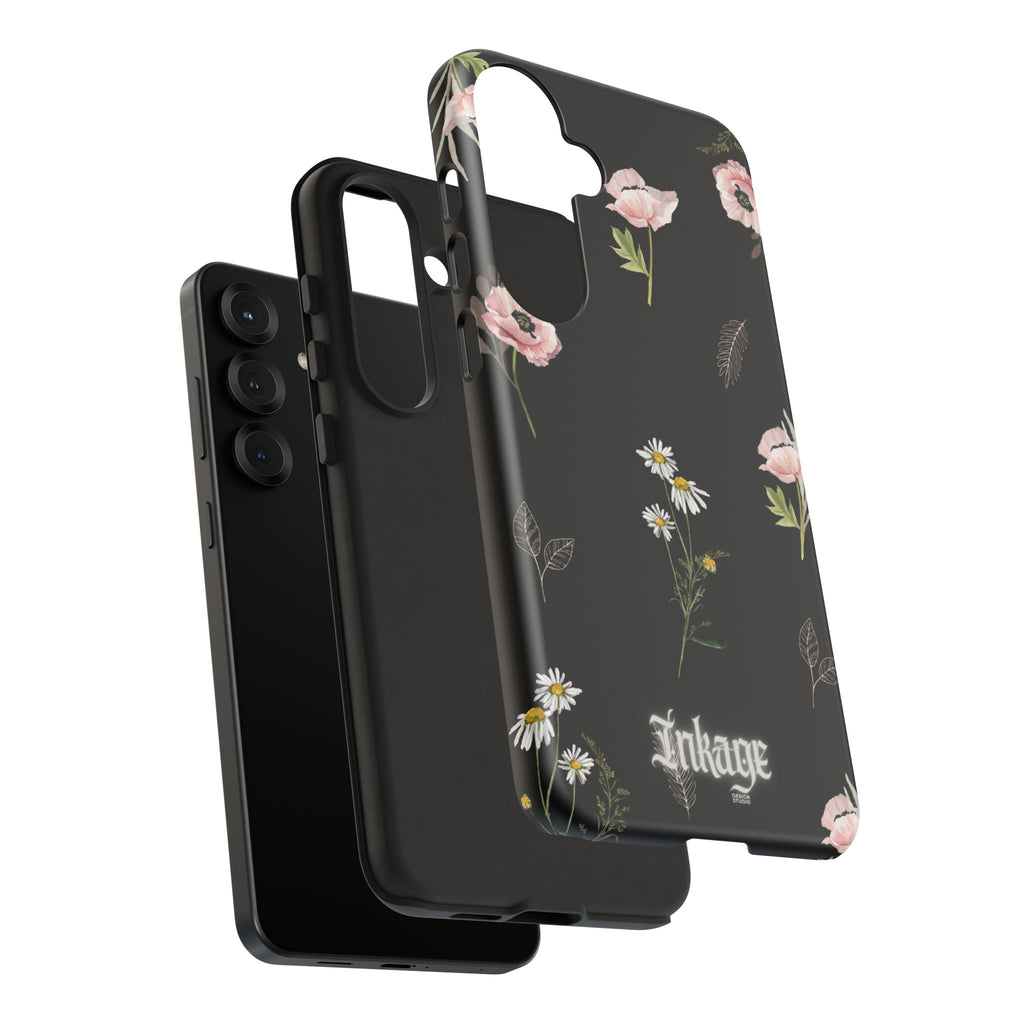 Elegant Black Florals Tough Phone Cases (Minimal)