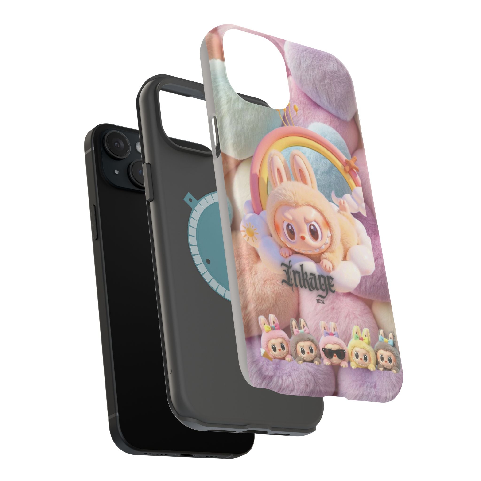 Pastel Rainbow Labubu Magnetic Phone Cases (Animation)