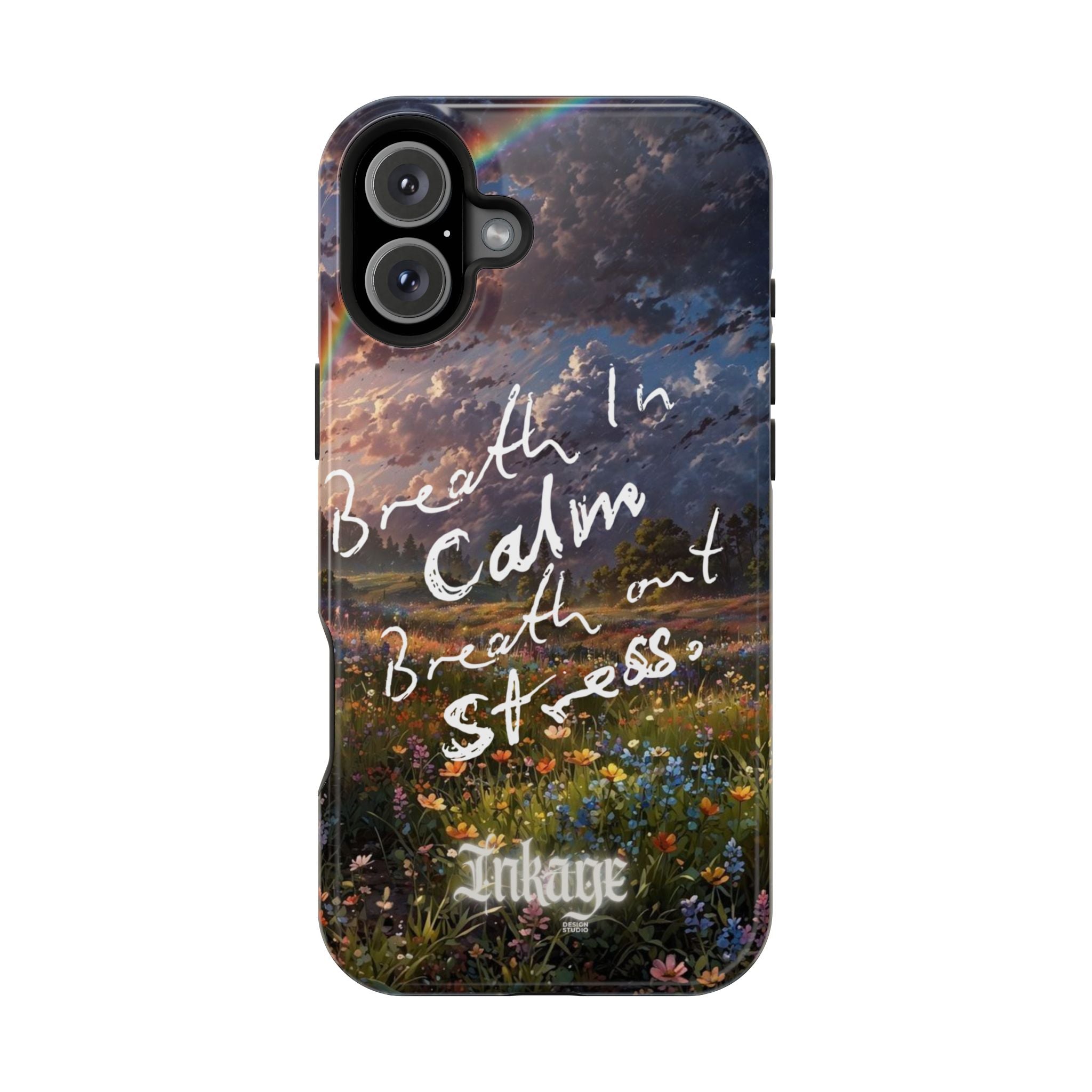 "Breath in Calm Breath out Stress" Quote Magnetic Phone Cases