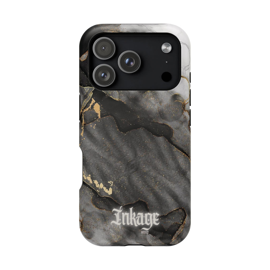 White Noir Marble Gold Foil Magnetic Phone Cases
