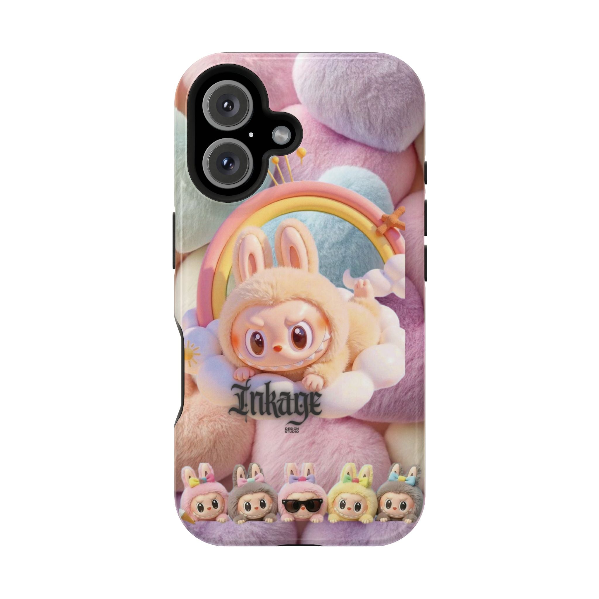 Pastel Rainbow Labubu Magnetic Phone Cases (Animation)