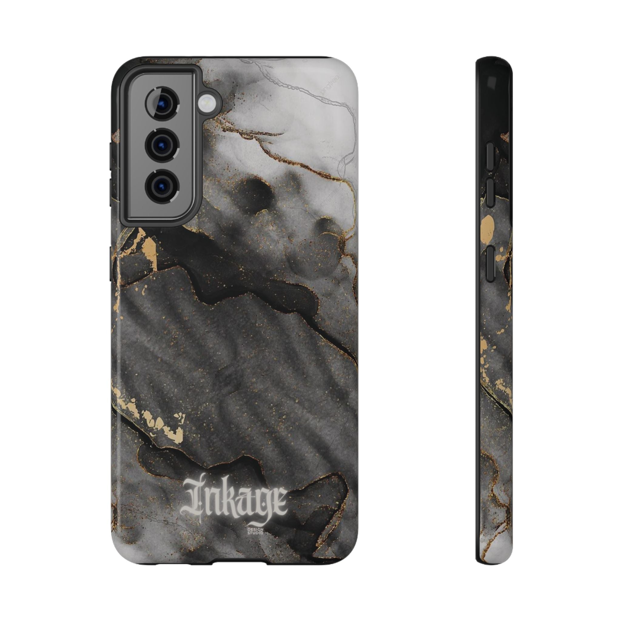 White Noir Marble Gold Foil Magnetic Phone Cases