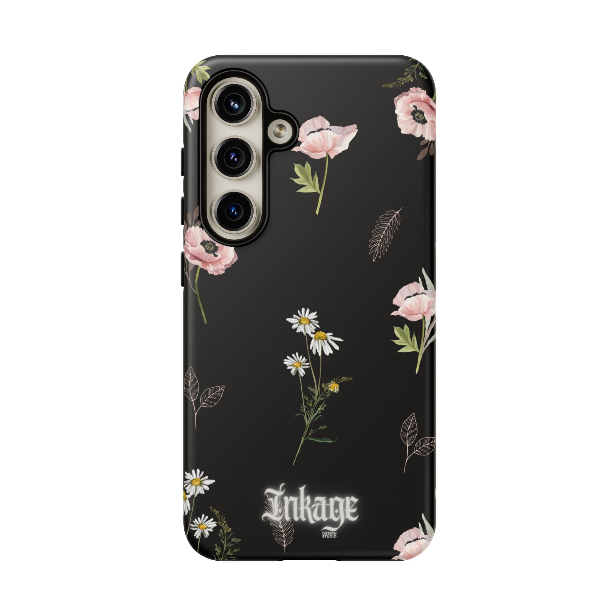 Elegant Black Florals Tough Phone Cases (Minimal)
