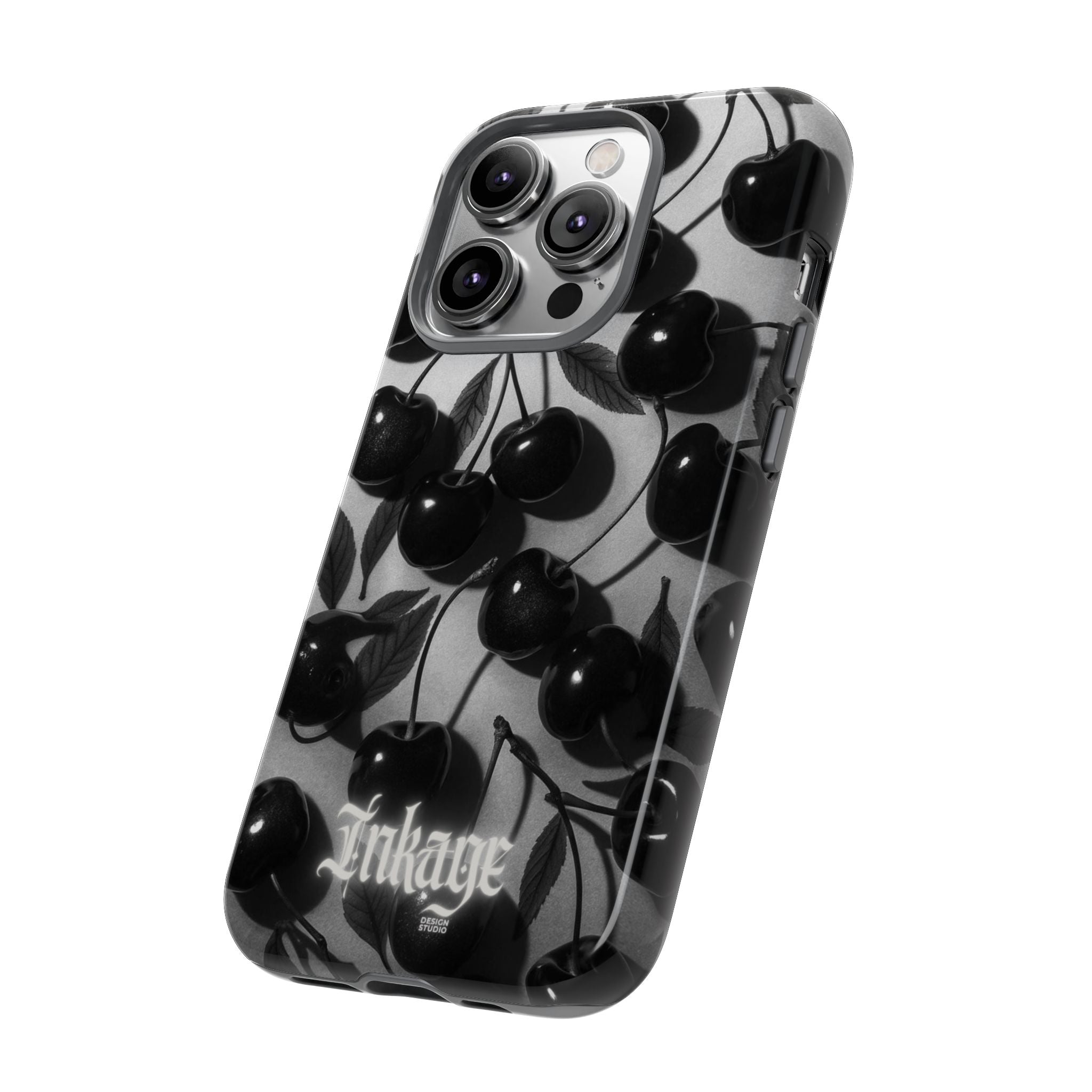 Black Cherry Print Tough Phone Cases (Minimal)