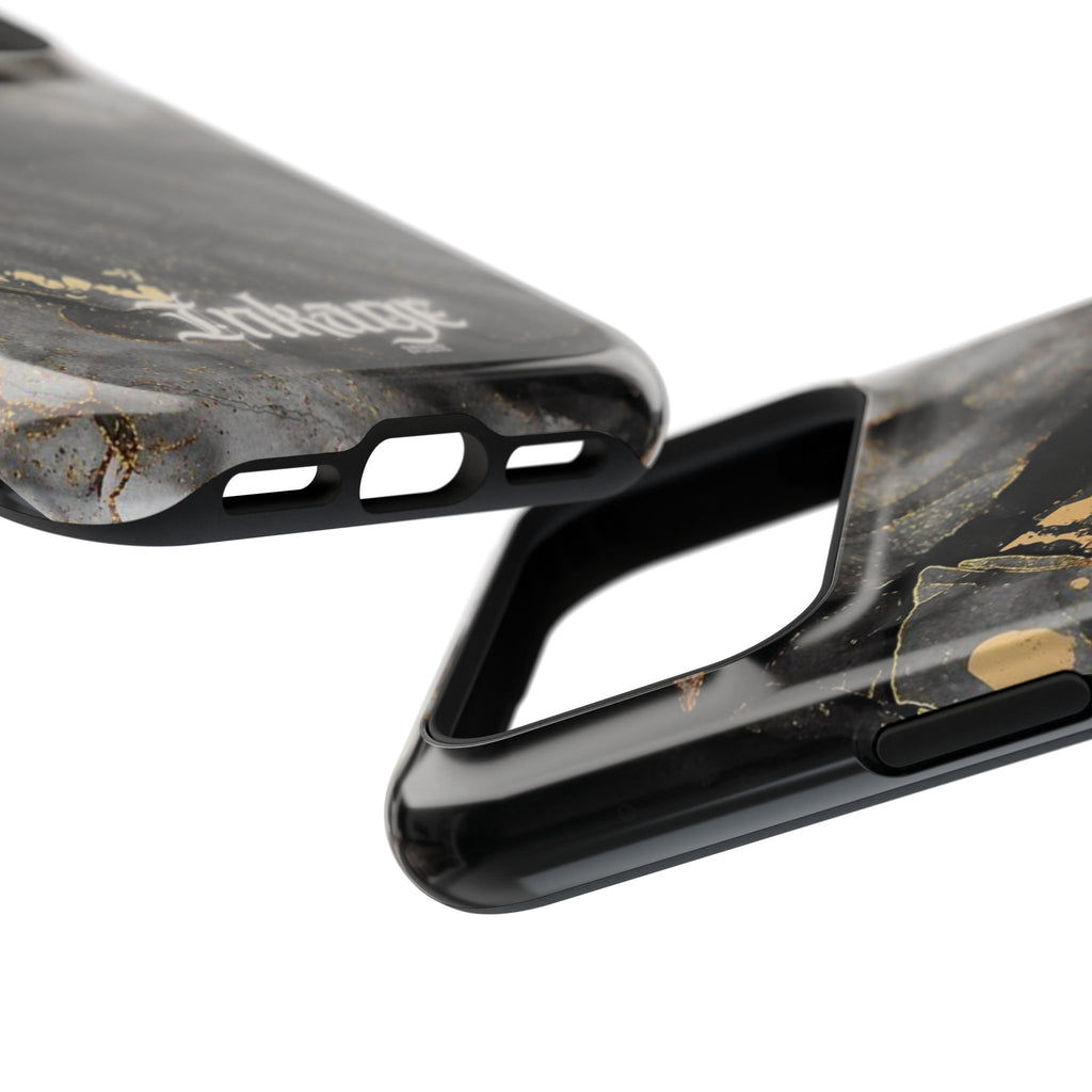 White Noir Marble Gold Foil Magnetic Phone Cases (Minimal)