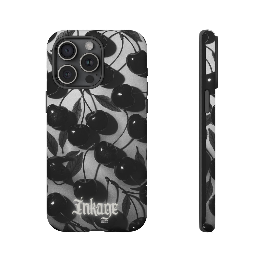 Black Cherry Print Tough Phone Cases (Minimal)