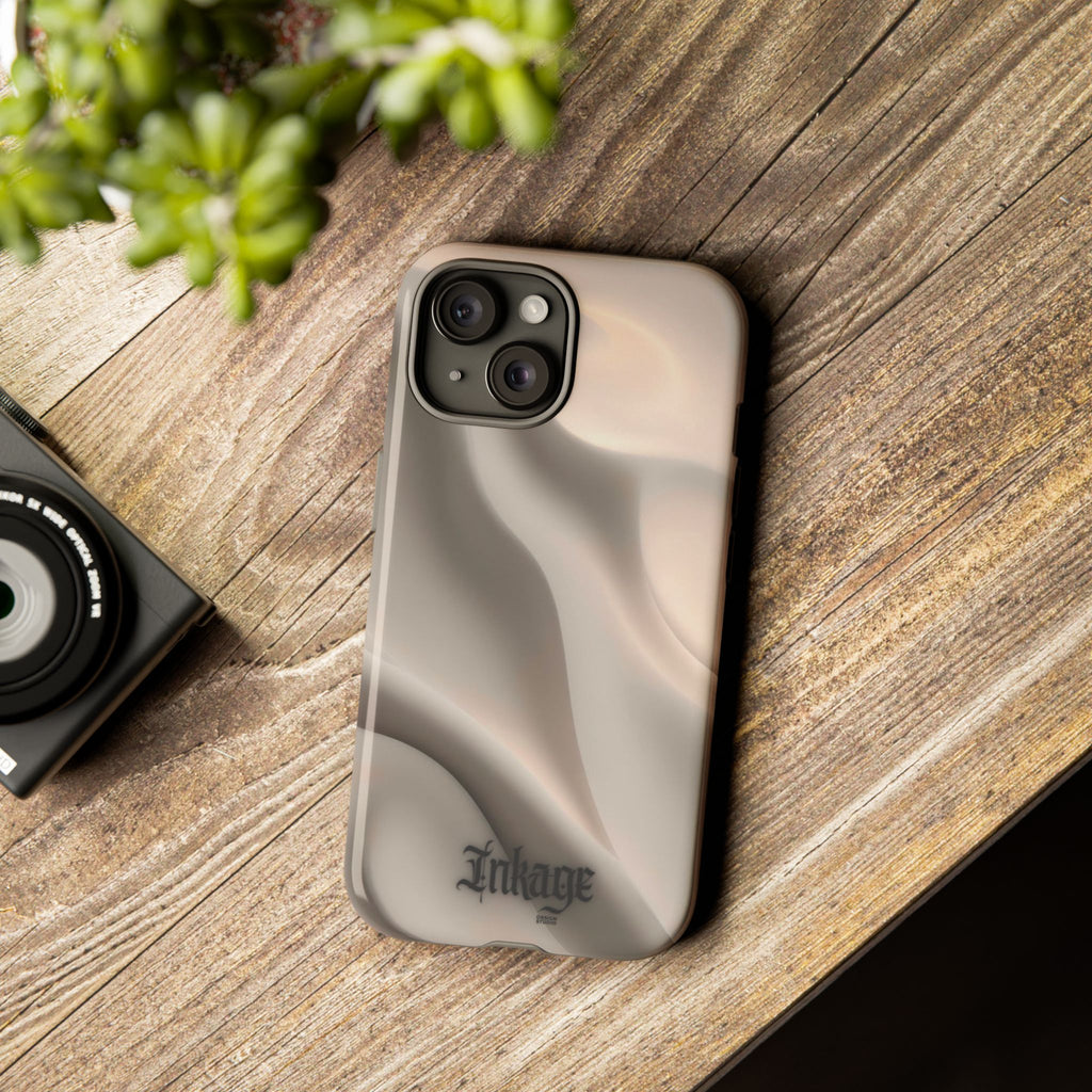 Beige Wavy Flow Tough Phone Case (Minimal)