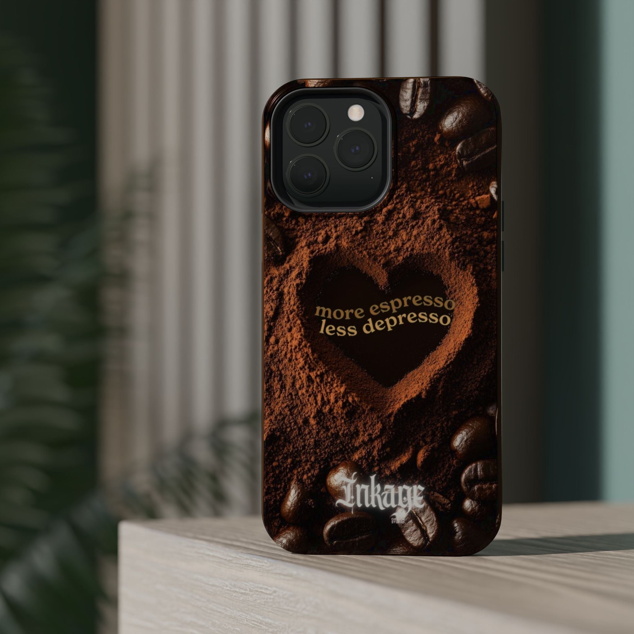 "More Espresso Less Depresso" Magnetic Phone Cases (Quote)