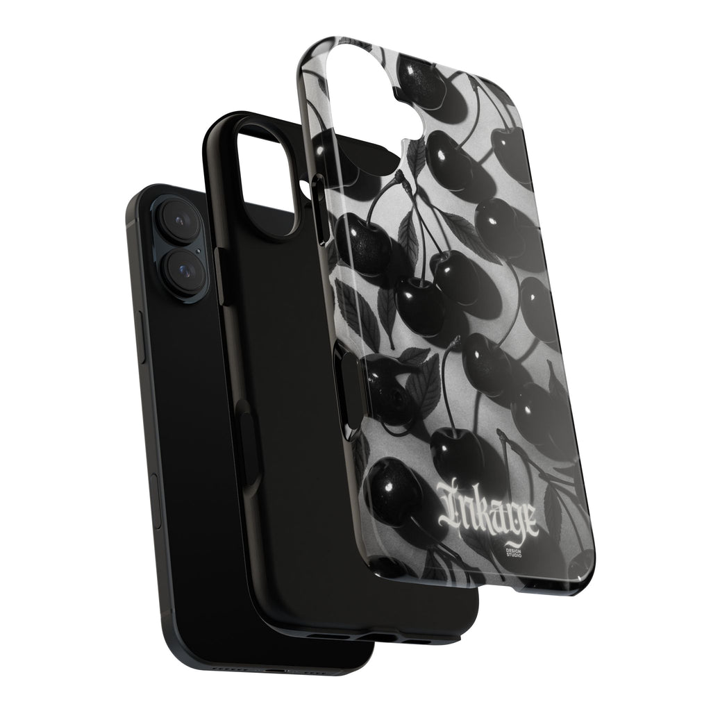 Black Cherry Print Tough Phone Cases (Minimal)