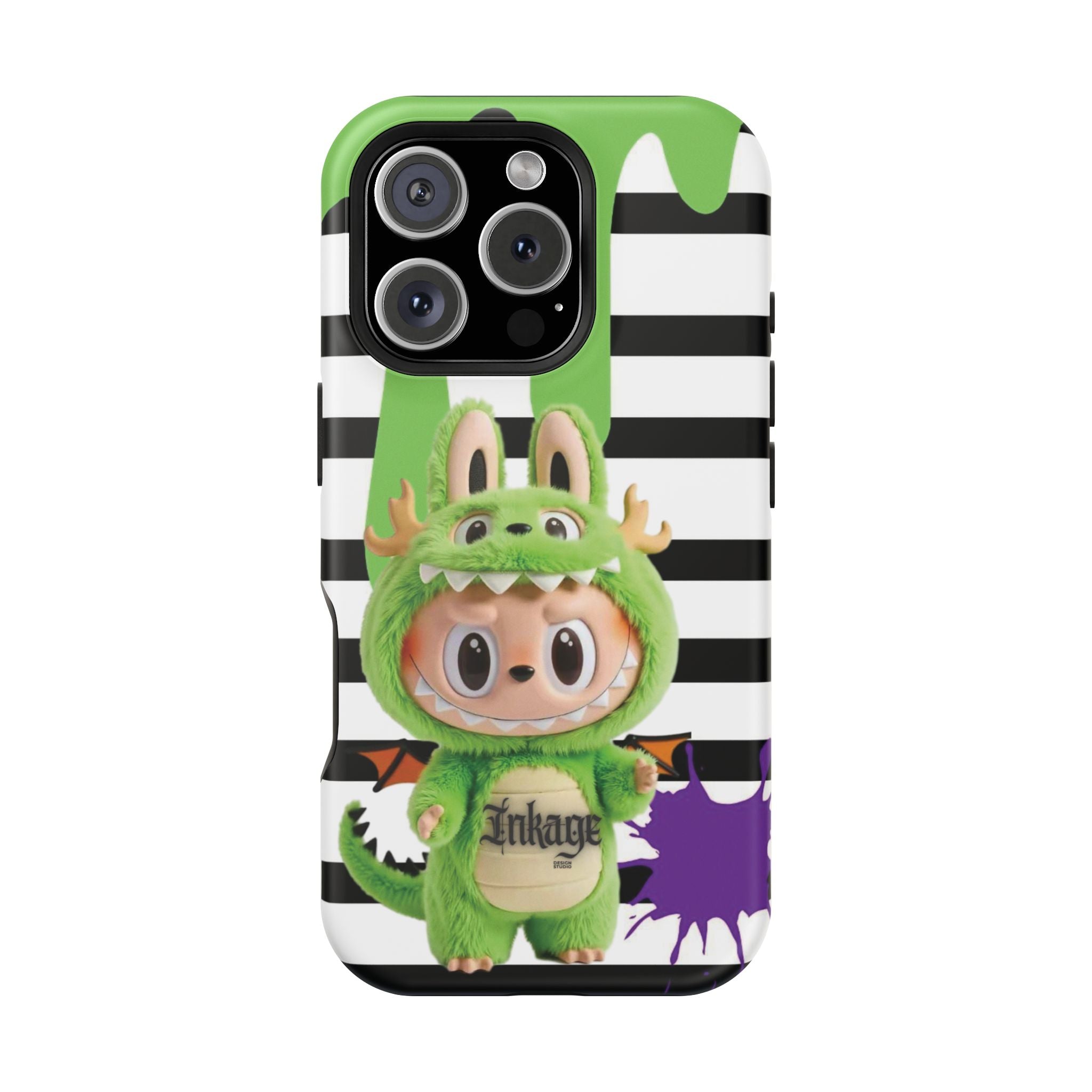 Greenie Labubu Spooky Magnetic Phone Case (Animation)
