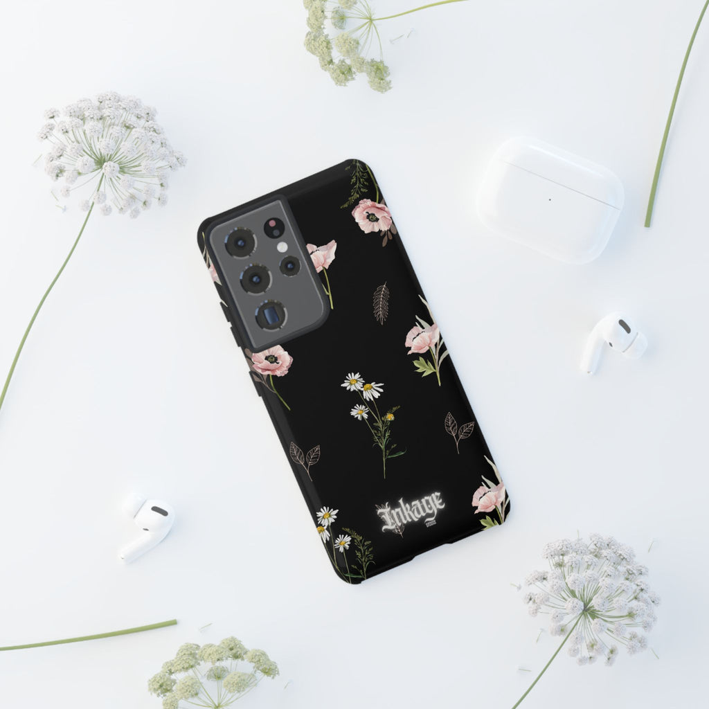 Elegant Black Florals Tough Phone Cases (Minimal)