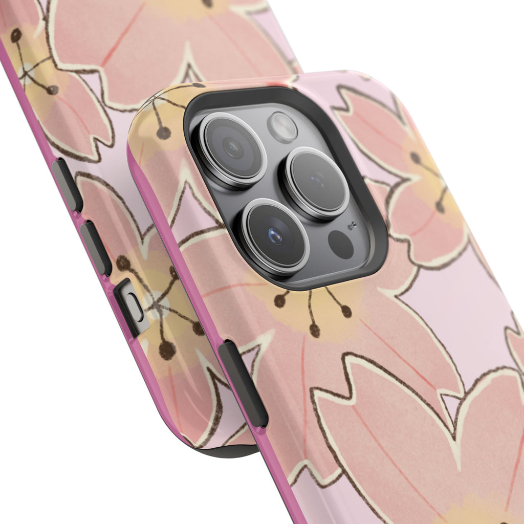 Charming Floral Magnetic Phone Case (Minimal)